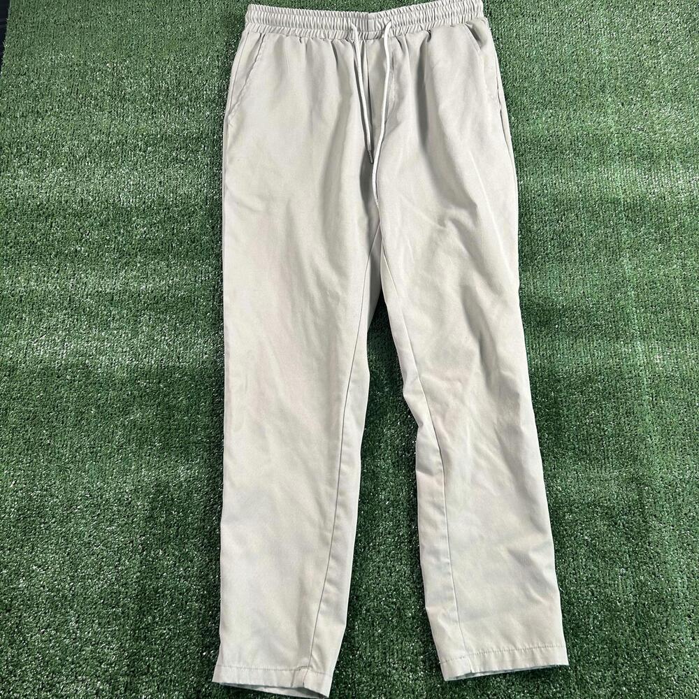 Men's light gray Casual Drawstring Pants. Medium